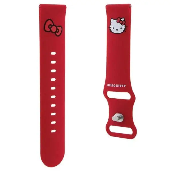 Универсална каишка Hello Kitty Silicone Head 22mm червена