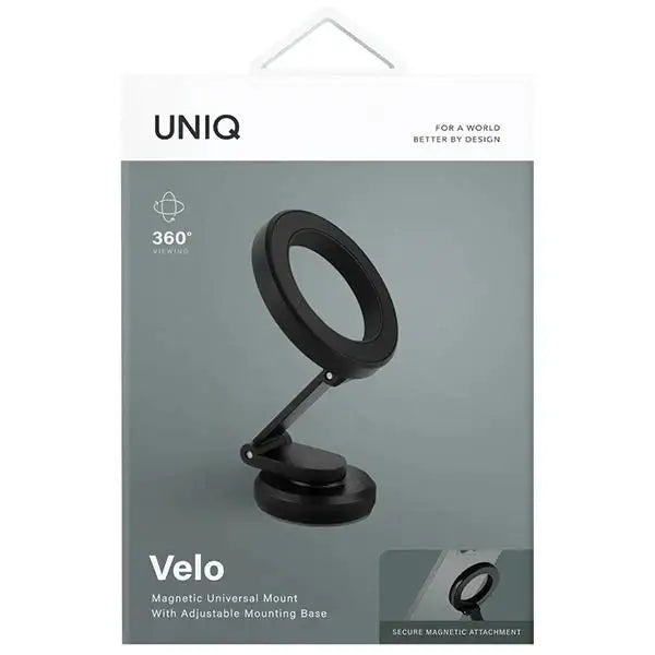 Универсална магнитна поставка за телефон Uniq Velo черна