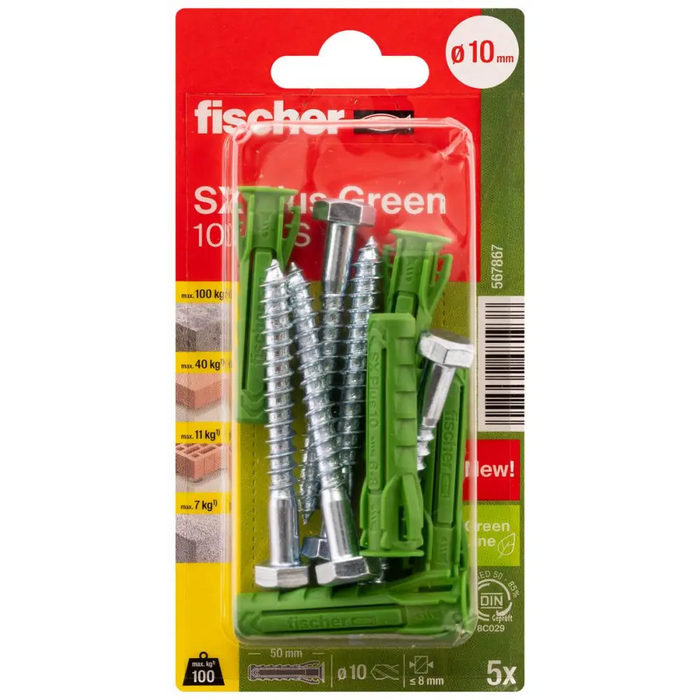 УНИВЕРСАЛНИ ДЮБ.ВИНТ SXPLGR Ф10Х50ММ 5БР