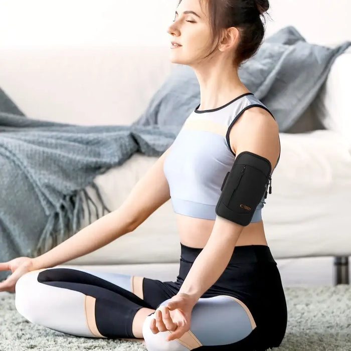 Универсална спортна лента Tech-Protect M6 - черна и оранжева