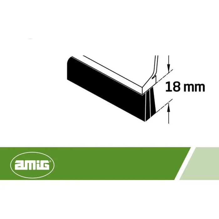 УПЛЪТНЯВАЩА ЧЕТКА ЗА ВРАТА 1 M ЧЕРНА AMIG