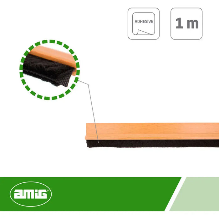 УПЛЪТНЯВАЩА ЧЕТКА ЗА ВРАТА 1 M ДЪБ AMIG