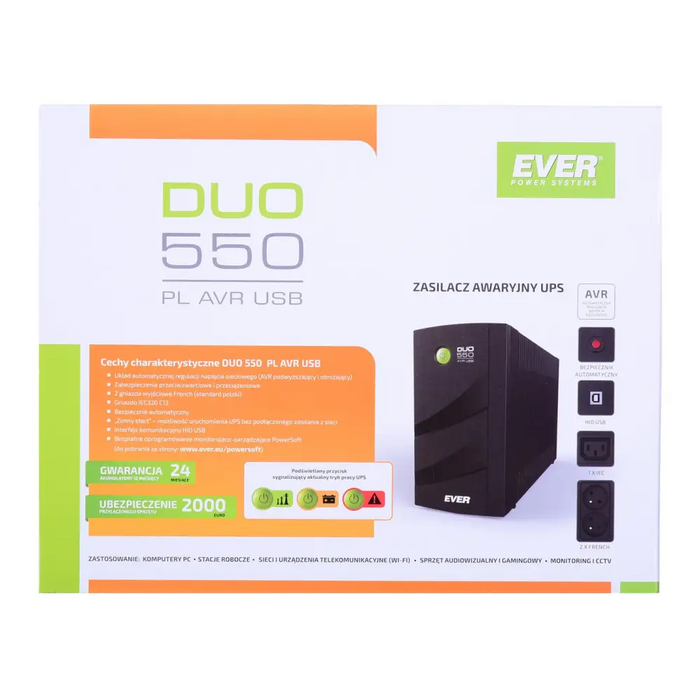 UPS EVER DUO 550 PL AVR USB (T/DAVRTO-000K55/01)