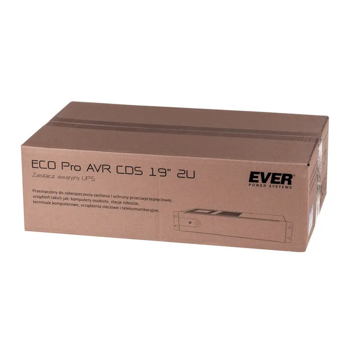 UPS EVER ECO Pro 1000 AVR CDS 19’’ 2U (Rack; 1000VA)