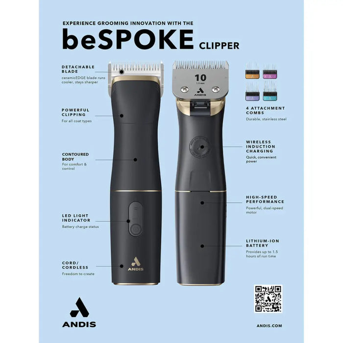 Уред за подстригване на домашни животни Andis BESPOKE Черен