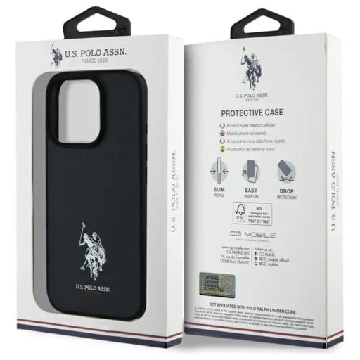 US Polo USHCP15XPGEK iPhone 15 Pro Max 6.7’’ черен/черен