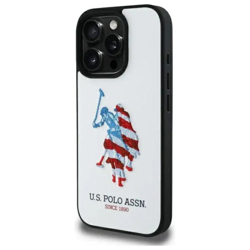 US Polo USHCP15XPUSH iPhone 15 Pro Max 6.7’’ бял/бял кожен