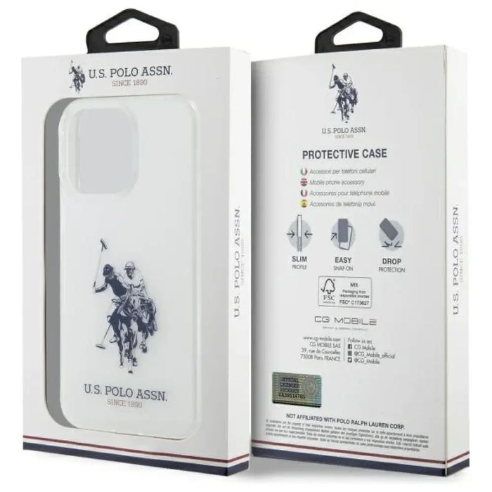 US Polo USHCP15XTPUHRBH iPhone 15 Pro Max 6.7’’ бяло