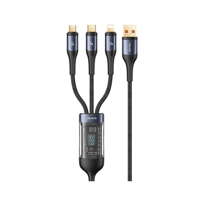 КАБЕЛ USAMS 3in1 66W 1.2M U83 SJ582USB01