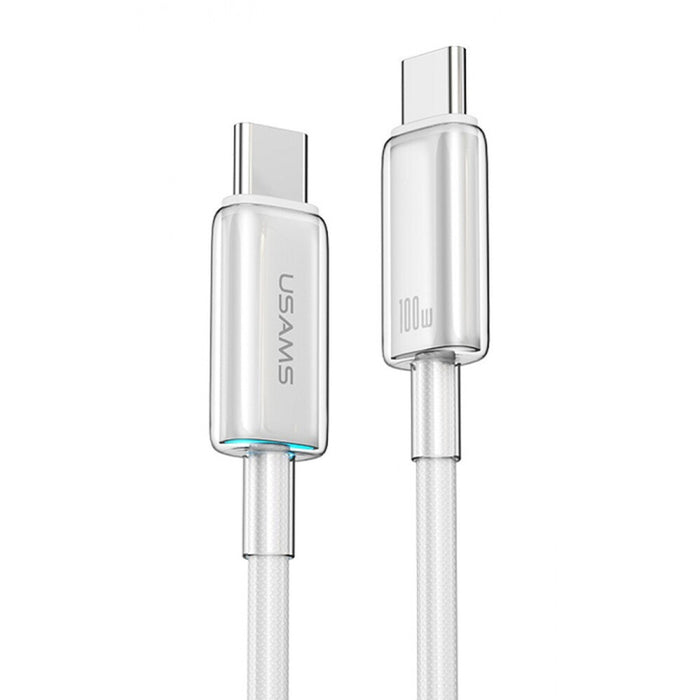 КАБЕЛ USAMS 100W TYPE-C WHITE 1.2m SJ660