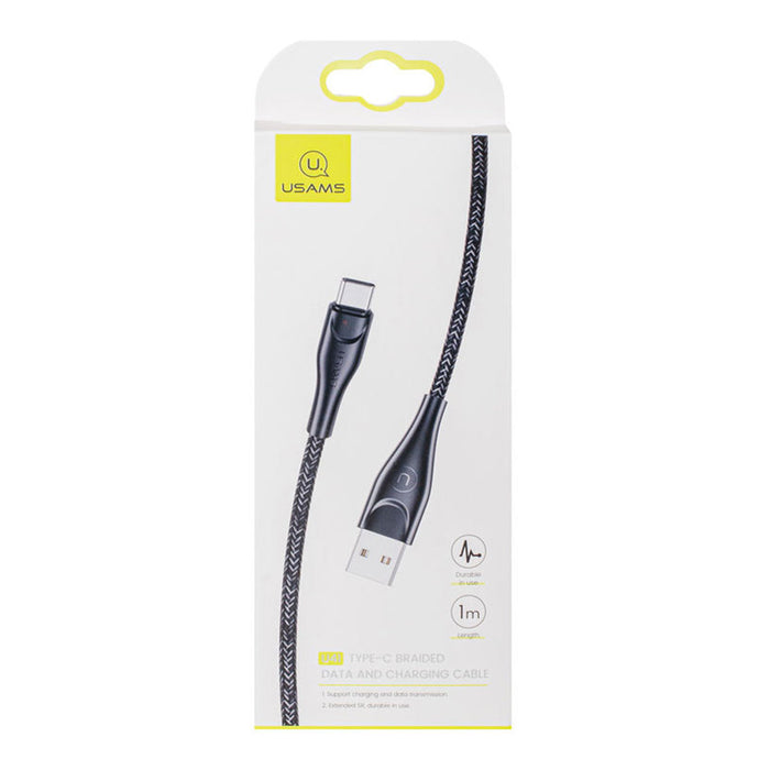 КАБЕЛ USAMS TYPE-C 1M SJ392USB01 BLACK