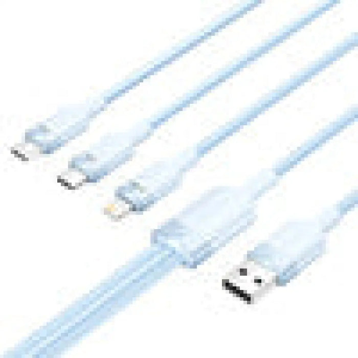 USB 2.0 A към 3в1 3A кабел Vention CTPLG 1.5M (син)