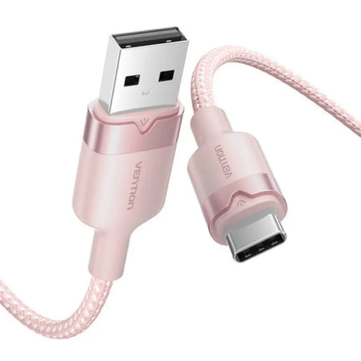 USB 2.0 A към USB-C 3A Vention CTNPF 1M кабел (розов)