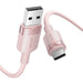 USB 2.0 A към USB-C 3A Vention CTNPF 1M кабел (розов)
