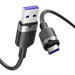USB 2.0 A към USB-C 6A Vention CTOBF 1M кабел (черен)