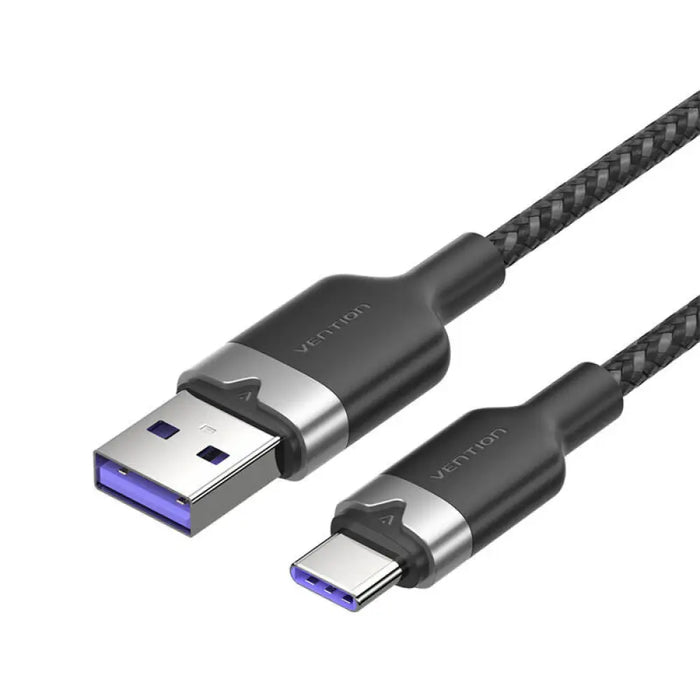 USB 2.0 A към USB-C 6A Vention CTOBF 1M кабел (черен)