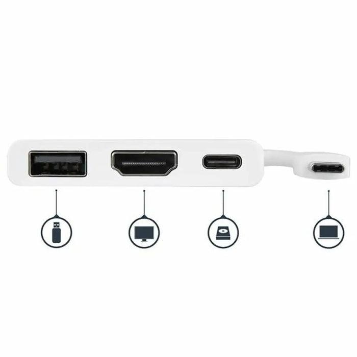 USB-C Aдаптер Startech CDP2HDUACPW Бял 4K Ultra HD