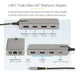 USB-C извод Startech 117B-USBC-MULTIPORT Сив 100 W