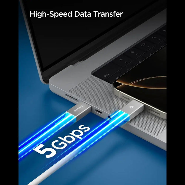 USB-C кабел Spigen EB10020CC 100W 200 см - бял