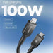 USB-C кабел Spigen EB10020CC 100W 200 см - черен