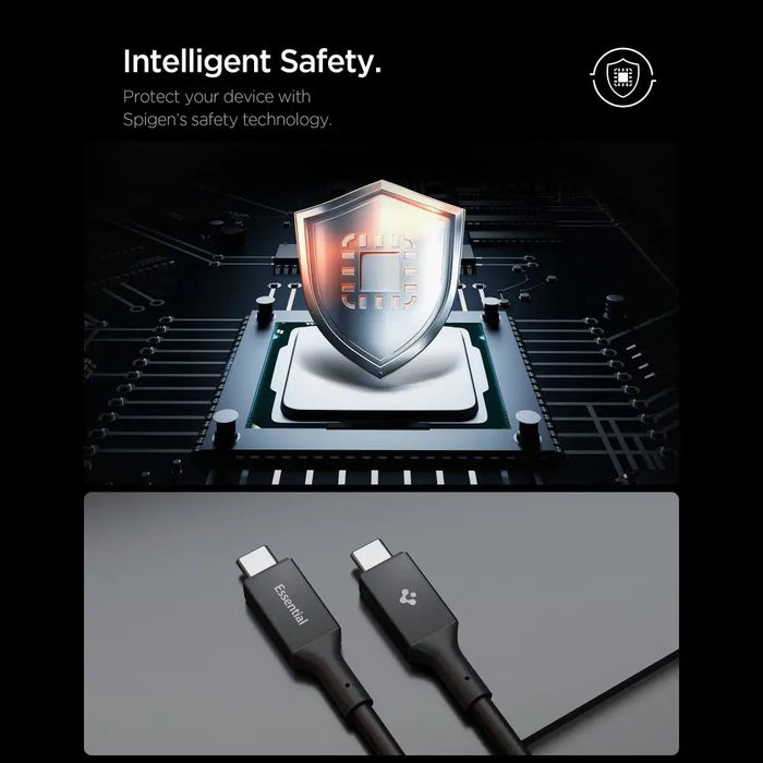 USB-C кабел Spigen EB10020CC 100W 200 см - черен