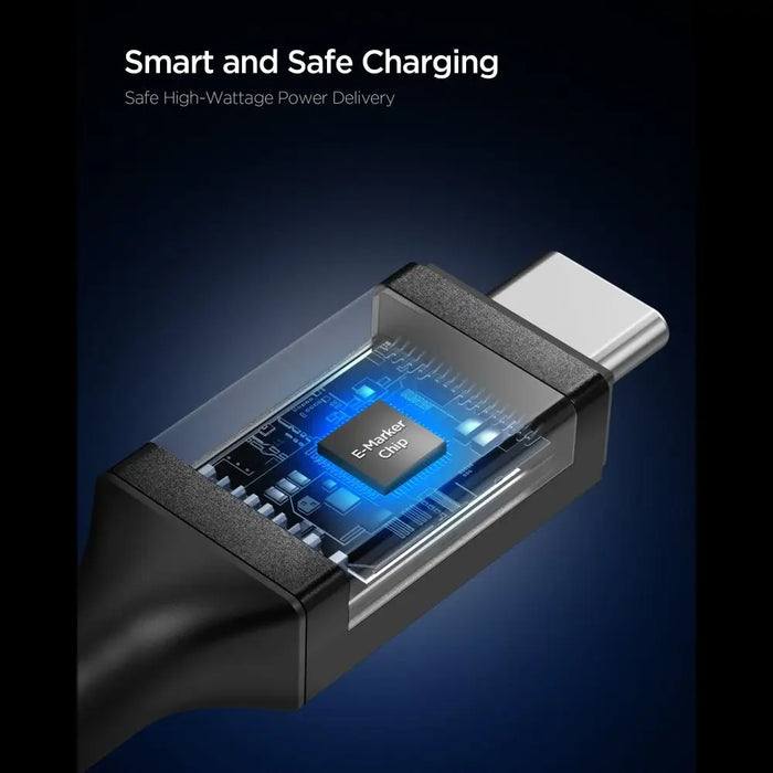 USB-C кабел Spigen EB10020CC 100W 200 см - черен