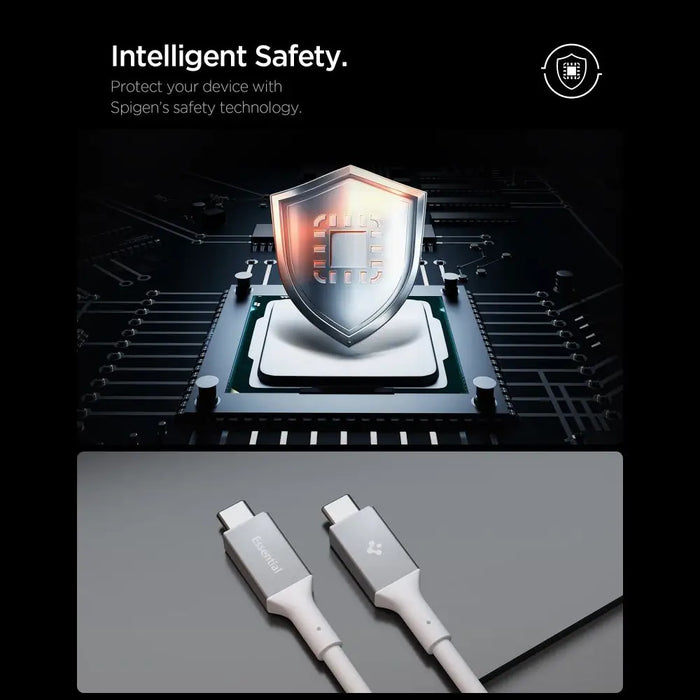 USB-C кабел Spigen EB24012CC 240W 120 см - бял