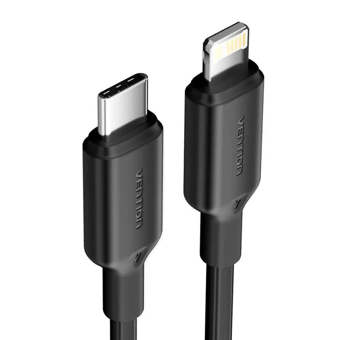 USB-C към Lightning кабел 3A 480Mbps 1m ЧЕРЕН