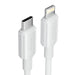 USB-C към Lightning кабел 3A 480Mbps 1m БЯЛ