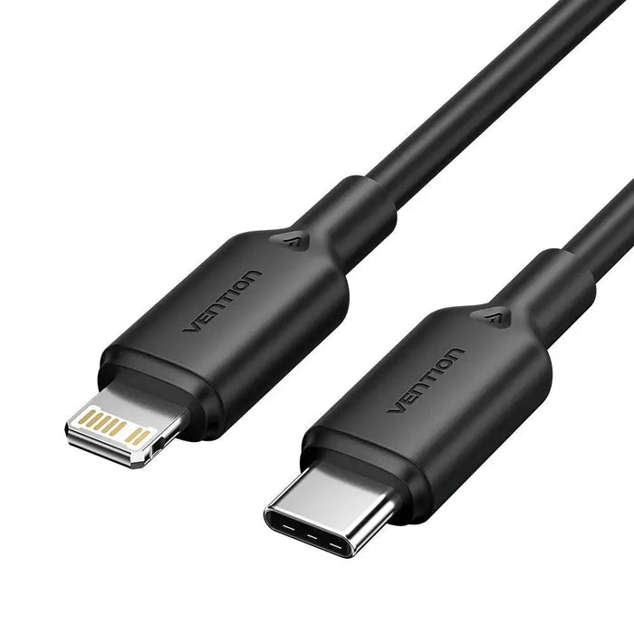 USB-C към Lightning кабел 3A 480Mbps 1m ЧЕРЕН