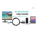 USB Cable i-Tec C31CBLDP8KBIDIR Черен