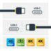 USB Cable Startech 1M-40G-USB4-CABLE Черен