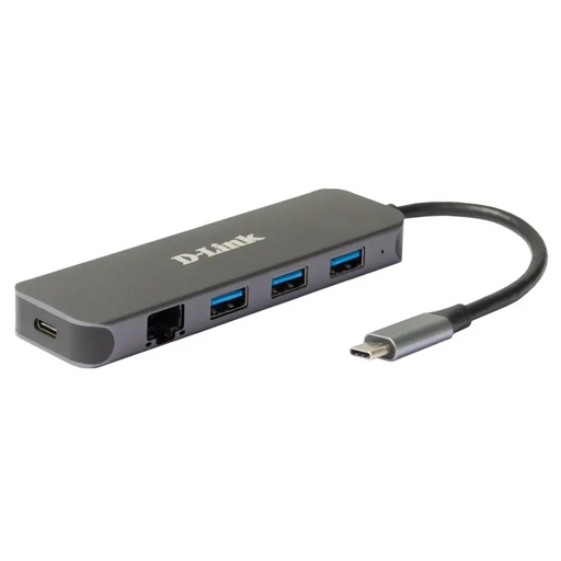 USB хъб D - Link 5 - in - 1 USB - C Hub with Gigabit