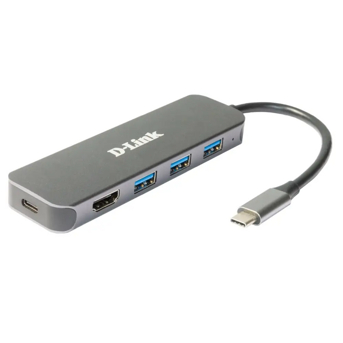 USB хъб D - Link 5 - in - 1 USB - C Hub with HDMI/Power