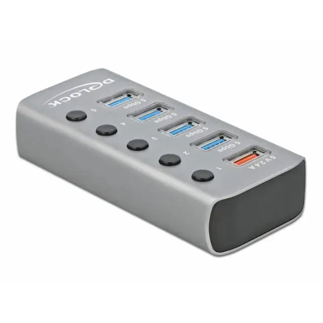 USB хъб Delock 3.2 Gen 1 4 x USB-A 1 Fast Charging Port
