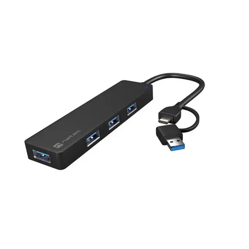 USB хъб Natec Hub Mayfly USB - C 3.0 4 Port + USB