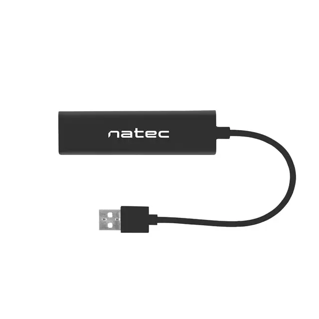 USB хъб Natec 2.0 hub dragonfly 3x port usb+rj45
