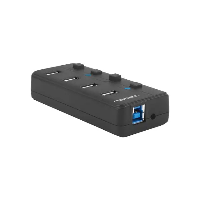 USB хъб Natec 3.0 Hub Mantis 2 4-Port On/Off With AC Adapter