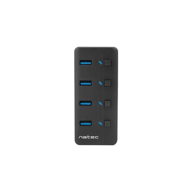 USB хъб Natec 3.0 Hub Mantis 2 4-Port On/Off With AC Adapter