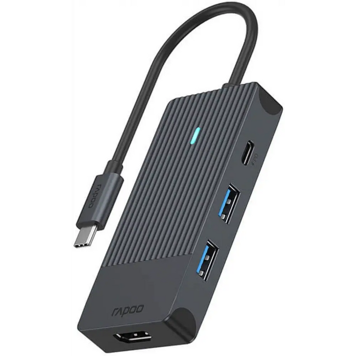 USB HUB 3.2 RAPOO USB-C UCM-2001 4-in-1 USB-C-Adapter