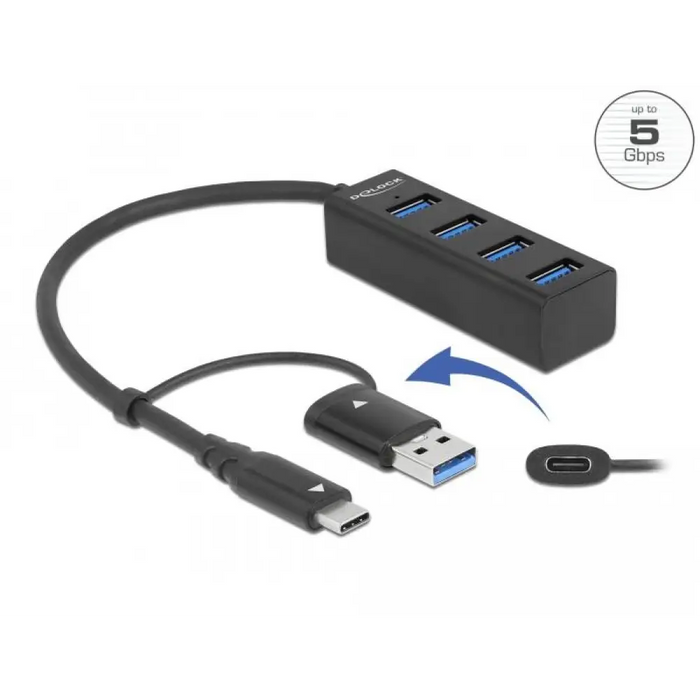 USB хъб 4 порта DELOCK-63828