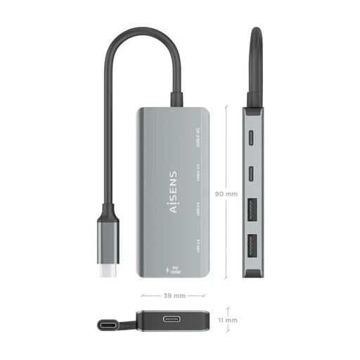 USB извод Aisens A109-0946 Сив 100 W