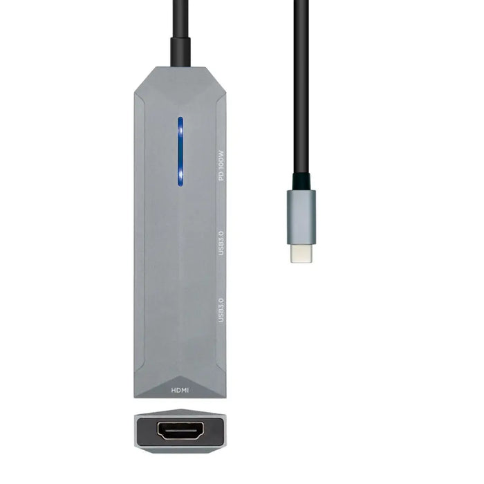 USB извод Aisens ASUC-4P002-GR Сив 100 W (1 броя)