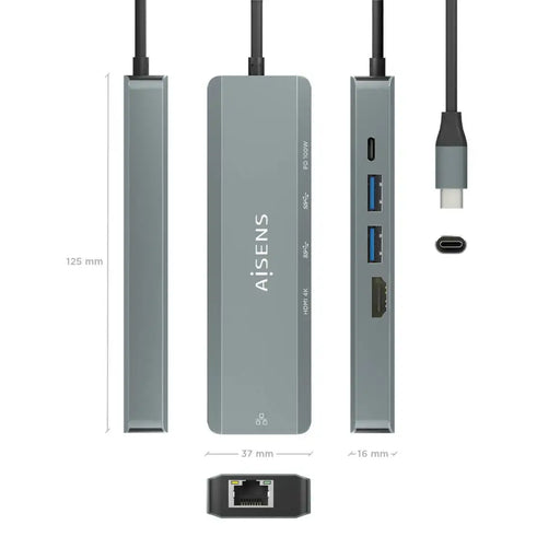 USB извод Aisens ASUC-5P011-GR Сив