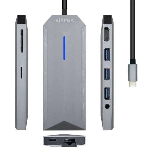 USB извод Aisens ASUC-9P001-GR Сив 100 W (1 броя)