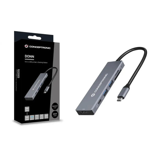USB извод Conceptronic 110520207101 Сив 100 W