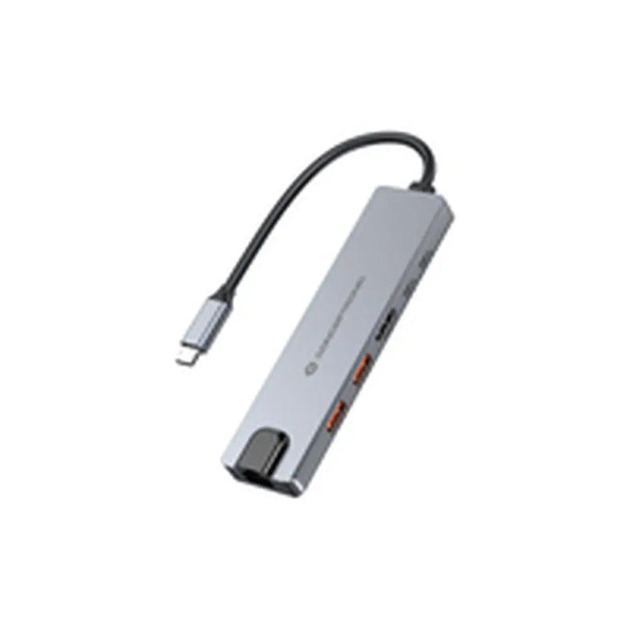 USB извод Conceptronic 6 en 1 USB 3.2 Gen 2 Сив