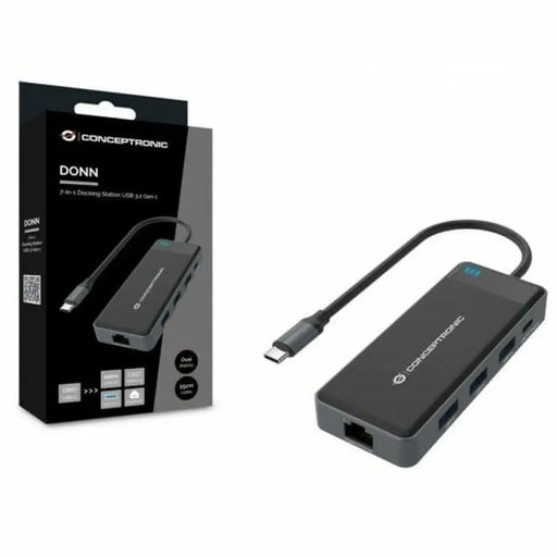 USB извод Conceptronic DONN14G Черен Сив 100 W