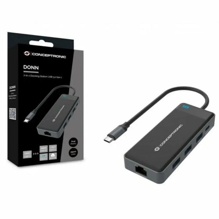 USB извод Conceptronic DONN14G Черен Сив 100 W