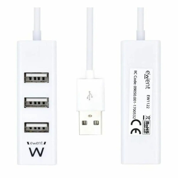 USB извод Ewent EW1122 Бял 3600 W